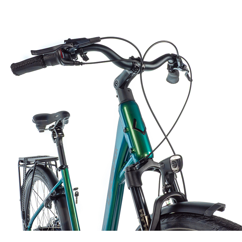 Velo musculaire city bike 28 Leader Fox escalante 2025 mixte vert brillant nexus 8V courroie (16,5'' - H42CM - taille s - pour adulte de 158CM à 168CM) - vue 3