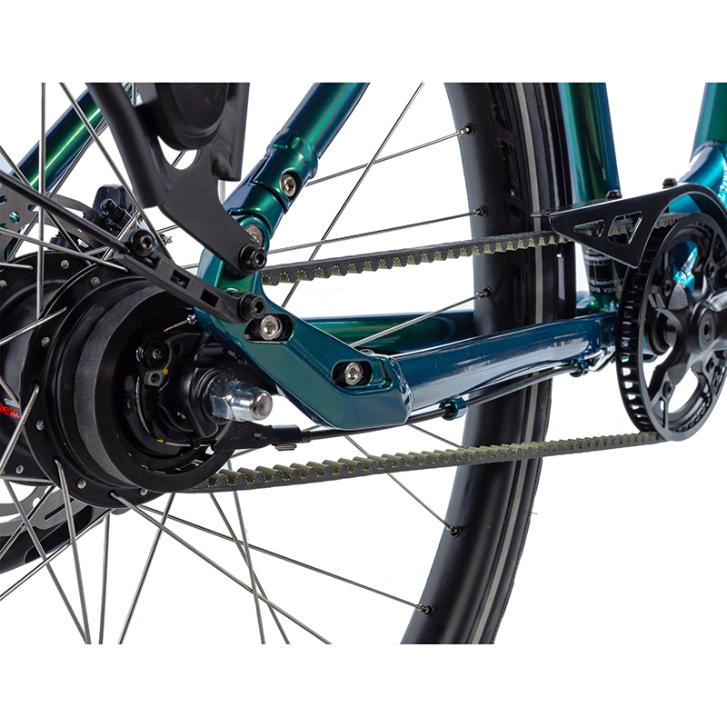 Velo musculaire city bike 28 Leader Fox escalante 2025 mixte vert brillant nexus 8V courroie (16,5'' - H42CM - taille s - pour adulte de 158CM à 168CM) - vue 4