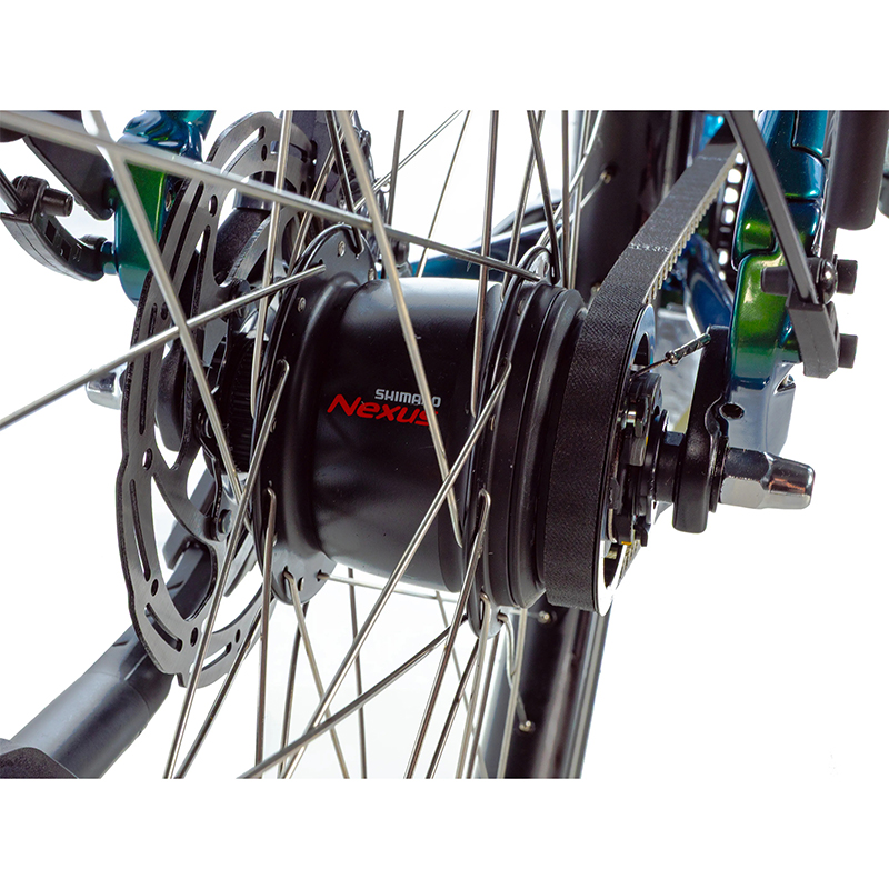 Velo musculaire city bike 28 Leader Fox escalante 2025 mixte vert brillant nexus 8V courroie (16,5'' - H42CM - taille s - pour adulte de 158CM à 168CM) - vue 5