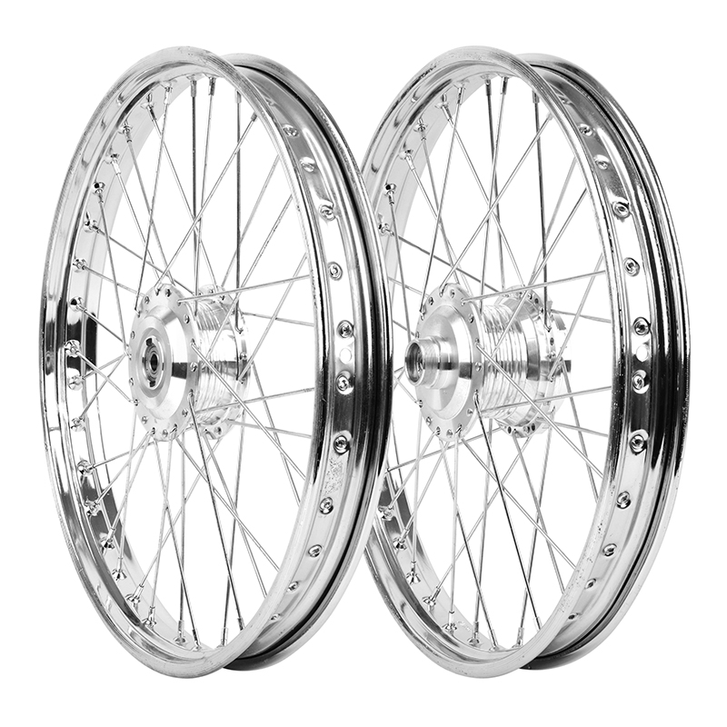 Paire de jantes-roues cyclo 17" 1,5X17 à rayons pour Peugeot 103 SP, MVL 36 trous