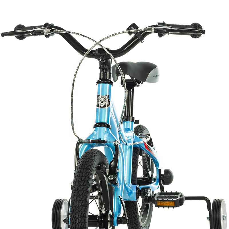 Velo musculaire enfant 14 pouces Leader Fox bubu 2025 bleu clair monovitesse cadre alu (taille enfant jusqu'a 105CM) -v brake - vue 2