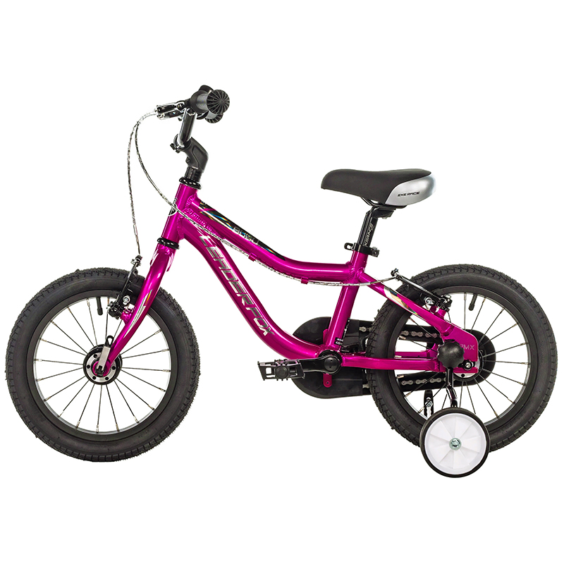 Velo musculaire enfant 14 pouces Leader Fox bubu 2025 rose monovitesse cadre alu (taille enfant jusqu'a 105CM) -v brake - vue 2
