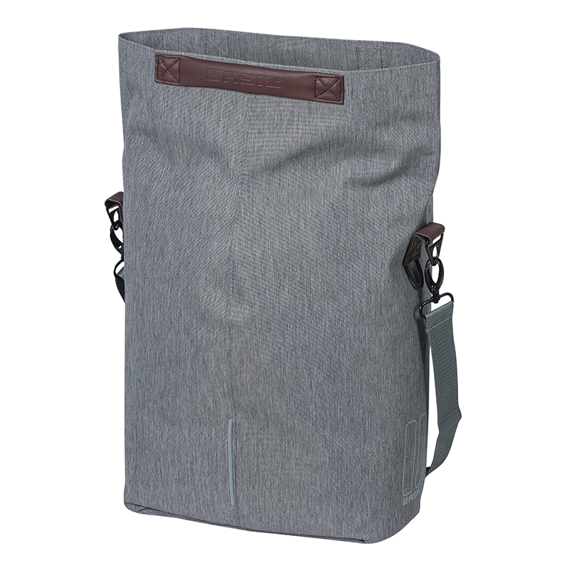 Sacoche arrière vélo latérale Basil City Shopper gris clair 14-16L - vue 3