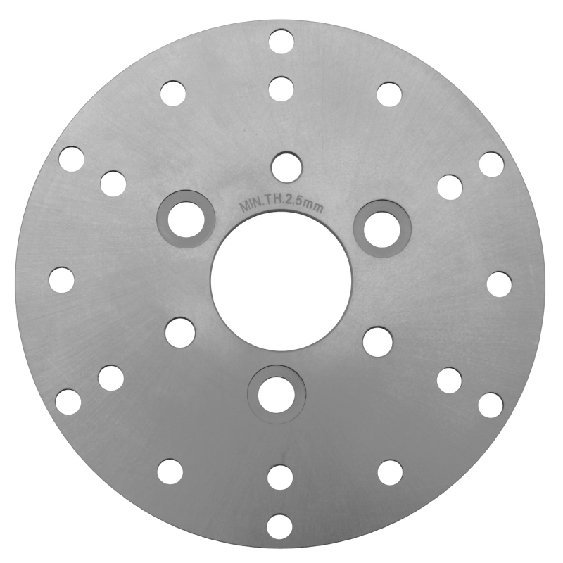 Disque de frein adaptable MBK 50 booster 1990+1998 av - yamaha 50 BWS 1990+1998 av - peugeot 50 ludix snake 2004+av, v-clic av - piaggio 50 zip 1993+1999 av (ext 155MM - int 40,6MM - 3 trous) -Igm