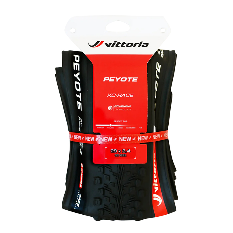 Pneu VTT 29 x 2.40 Vittoria Peyote XC Trail Graphene 2.0 noir-marron Tubeless Ready TS - vue 3