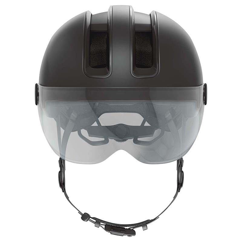Casque vélo adulte Abus HUD-Y Ace velours noir éclairage intégré taille M (54-58 cm) - vue 2