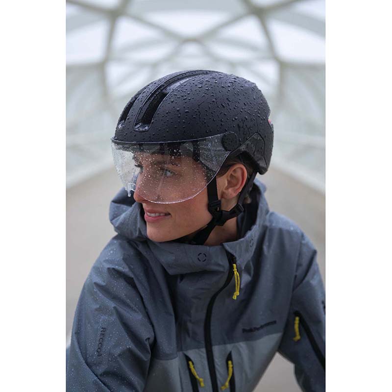 Casque vélo adulte Abus HUD-Y Ace velours noir éclairage intégré taille M (54-58 cm) - vue 6