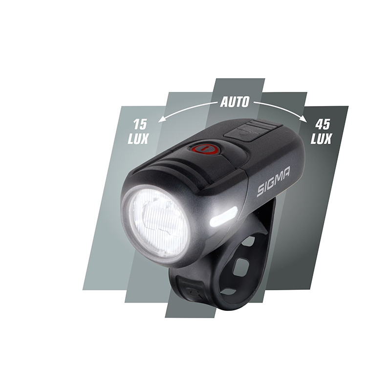 Éclairage vélo USB Sigma Aura 45 Micro Set Nugget II noir homologué - vue 6