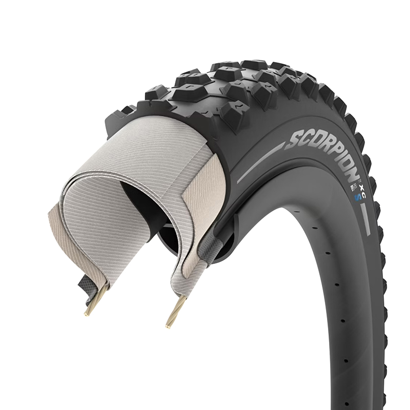 Pneu VTT 29 x 2.40 Pirelli scorpion race XC s noir tubeless ready TS (60-622) competition - vue 4