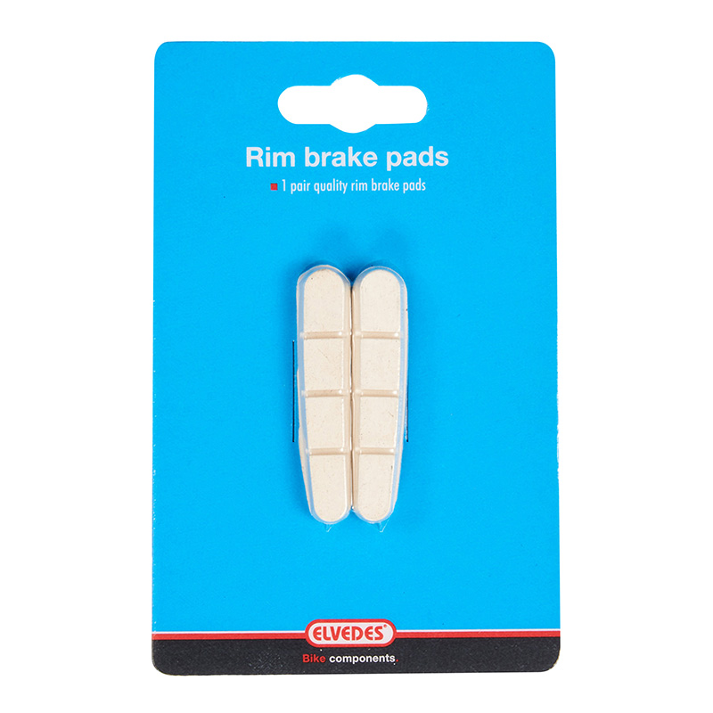 Patins de frein route Elvedes pour Shimano jante aluminium 55 mm blanc (paire) - vue 2