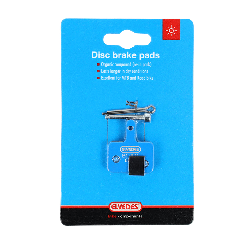Plaquettes de frein VTT Elvedes soft organic pour Shimano Deore M525-M515-M475-C501-C601-T615-T675, Acera M3050, Alivio M395-M446-4050, Altus M315-M365-M375, MT200-400-410-500-UR-300 (paire) - vue 2