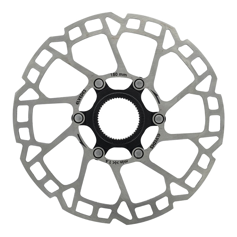Disque de frein VTT Centerlock Elvedes 180 mm argenté épaisseur 1,8 mm