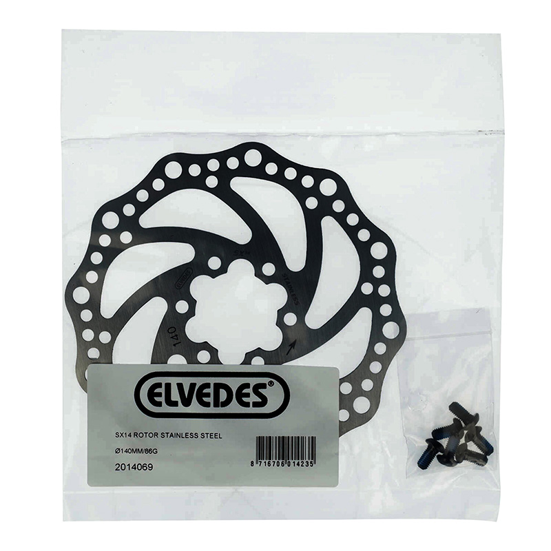 Disque de frein Elvedes 140 mm 6 trous argent 1,8 mm - vue 3