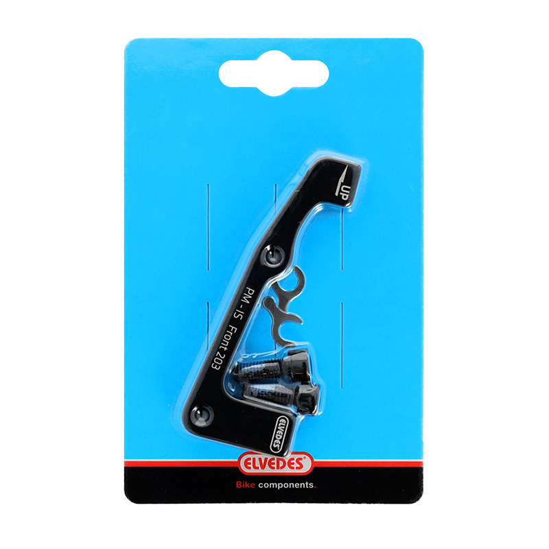 Adaptateur frein à disque VTT avant Elvedes 203 mm étrier post-mount sur fourche international - vue 3