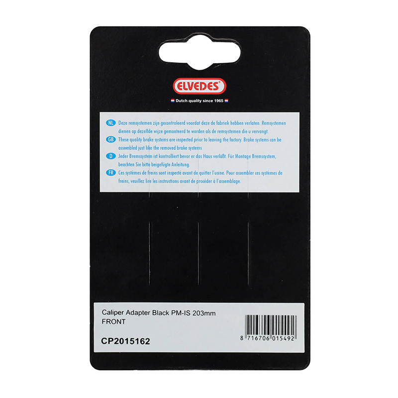 Adaptateur frein à disque VTT avant Elvedes 203 mm étrier post-mount sur fourche international - vue 4