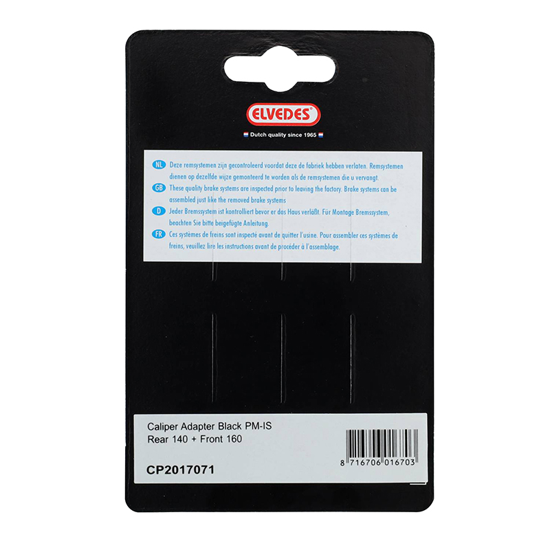Adaptateur frein à disque VTT Elvedes avant-arrière étrier post-mount 160 mm fourche 140 mm cadre - vue 4