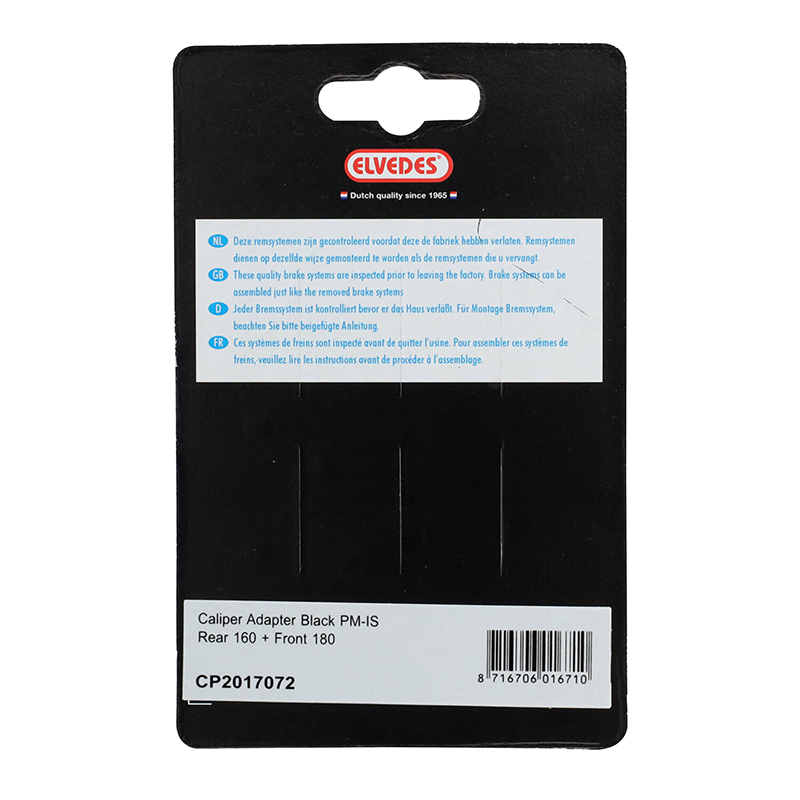 Adaptateur frein à disque VTT Elvedes étrier post-mount 180 mm avant 160 mm arrière - vue 4