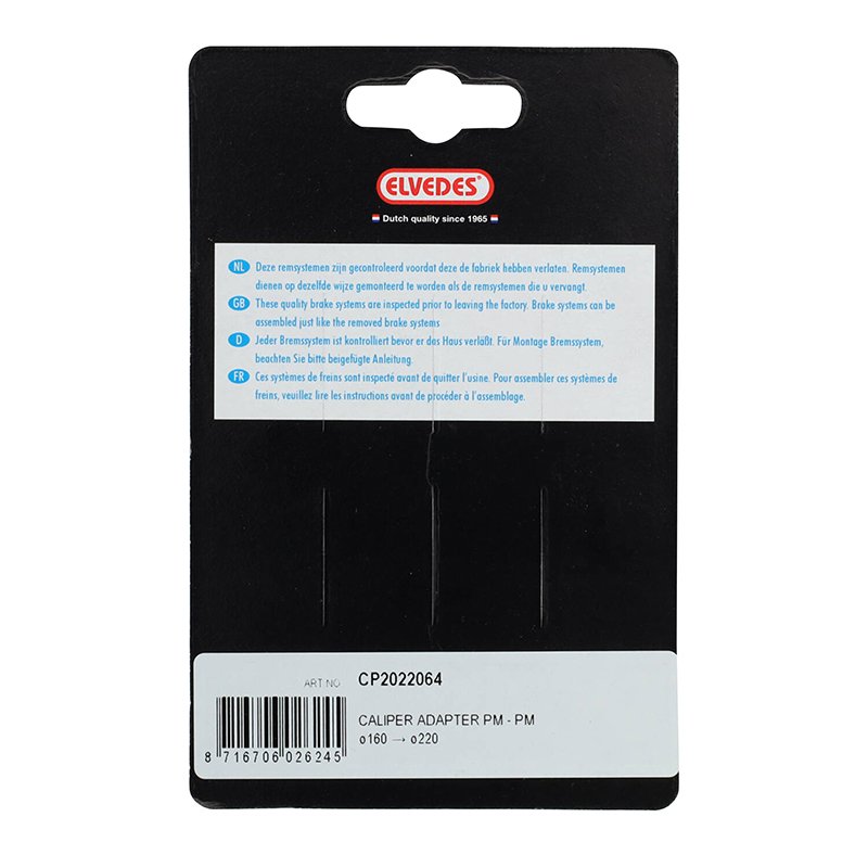 Adaptateur rehausse frein à disque VTT post-mount Elvedes 160 mm pour disque 220 mm - vue 4