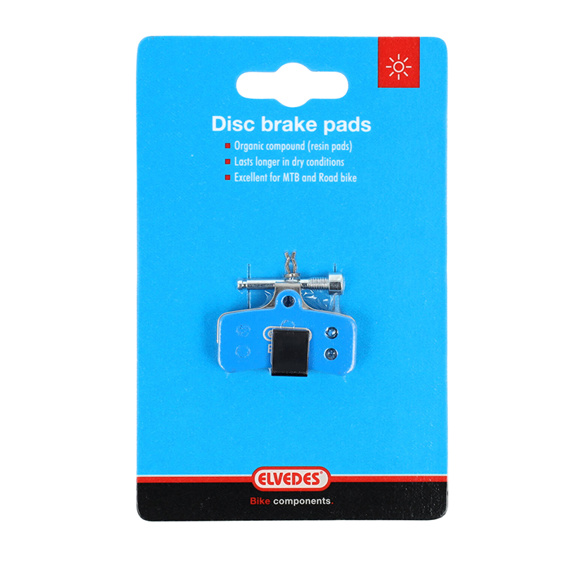 Plaquettes de frein VTT Elvedes soft organic Shimano XTR M9120 XT M8120-M8020 SLX M7120 Saint M820-M640-810 Zee M640 MT520 (paire) - vue 2
