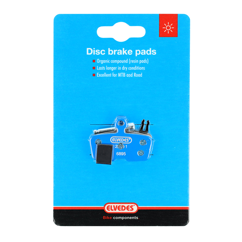Plaquettes de frein VTT Elvedes Soft Organic Avid Sram Code R / Code RSC / Guide / DB8 (après 2011) - vue 2