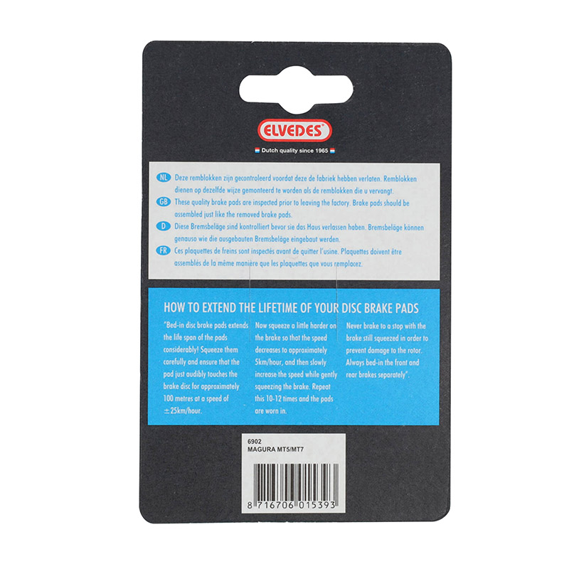 Plaquettes de frein VTT Magura MT5-MT7-MT9 Elvedes soft organic (paire) - vue 3