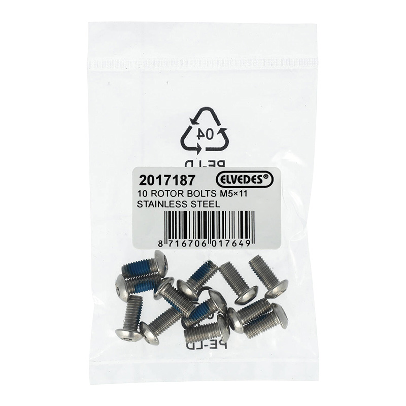 Vis de fixation Elvedes pour disque de frein 6 trous M5 x 11 (lot de 12) - vue 2