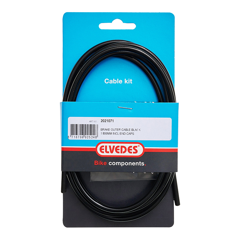 Gaine de frein Elvedes noir 4,9 mm L1,80 m avec 2 ferrules