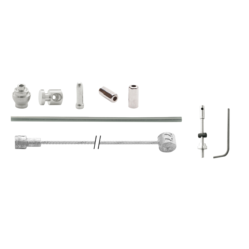 Kit câble et gaine de frein à tambour Elvedes câble inox gaine noir 1700 mm - 2350 mm - vue 2