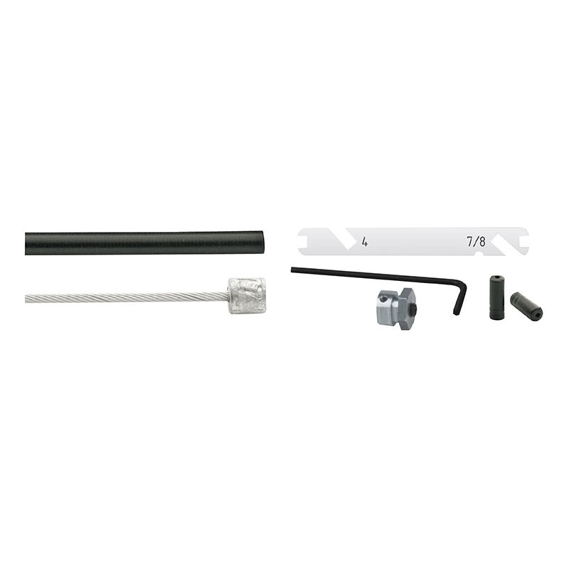 Transmission pour moyeu nexus 4V-7V-8V Elvedes gaine 2,25M noir et cable 2,00M inox (kit transmission 1CABLE-1 gaine) - vue 2