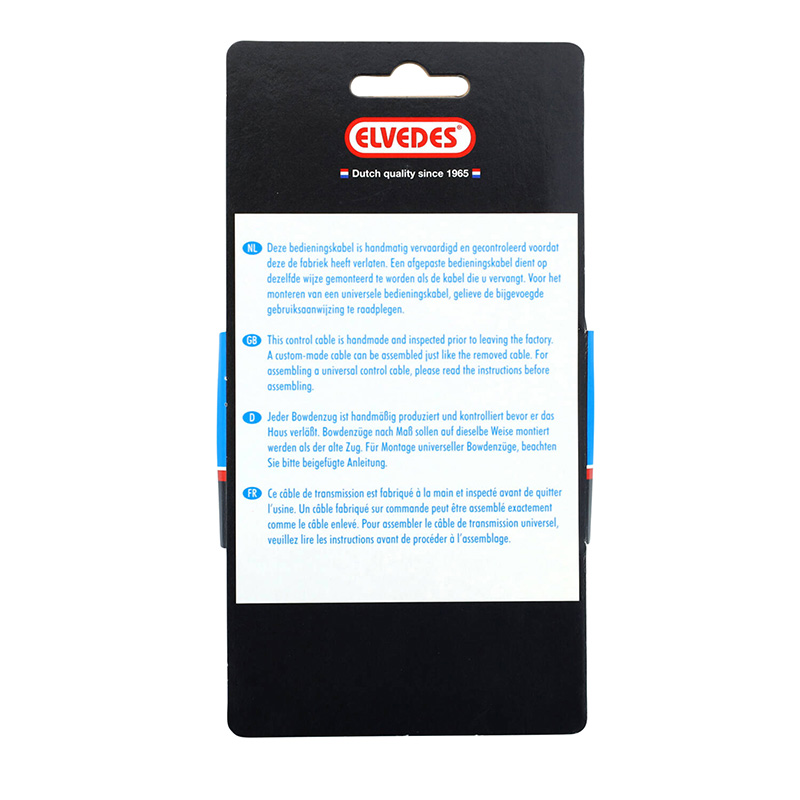 Transmission pour moyeu Nexus 3V Elvedes - Gaine 2,25 m noire et câble 2,00 m inox avec embouts - vue 2