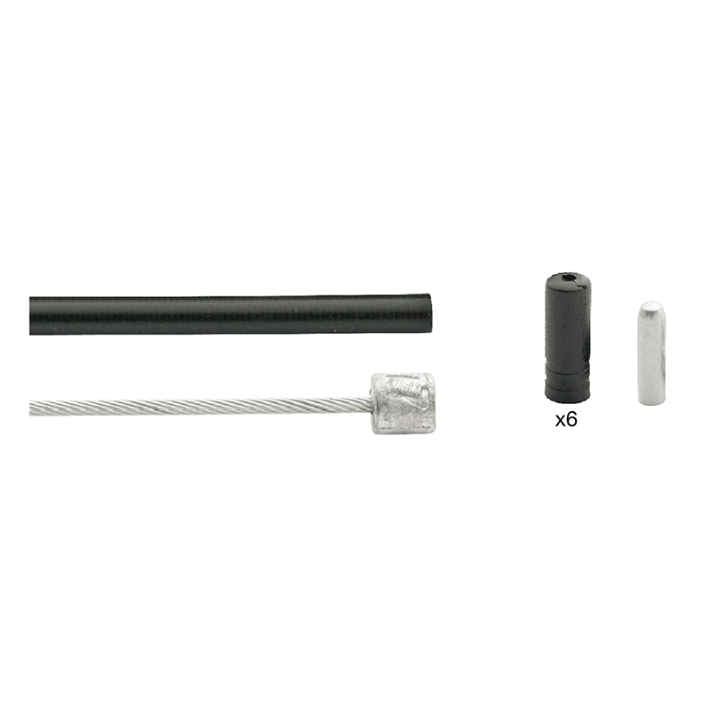 Transmission pour moyeu Nexus 3V Elvedes - Gaine 2,25 m noire et câble 2,00 m inox avec embouts - vue 3