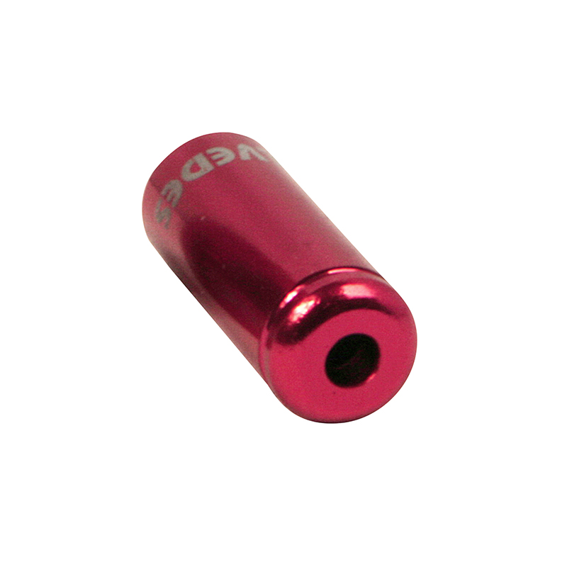 Embout de gaine de frein 5 mm aluminium rouge étanche ELVEDES (lot de 10) - vue 2