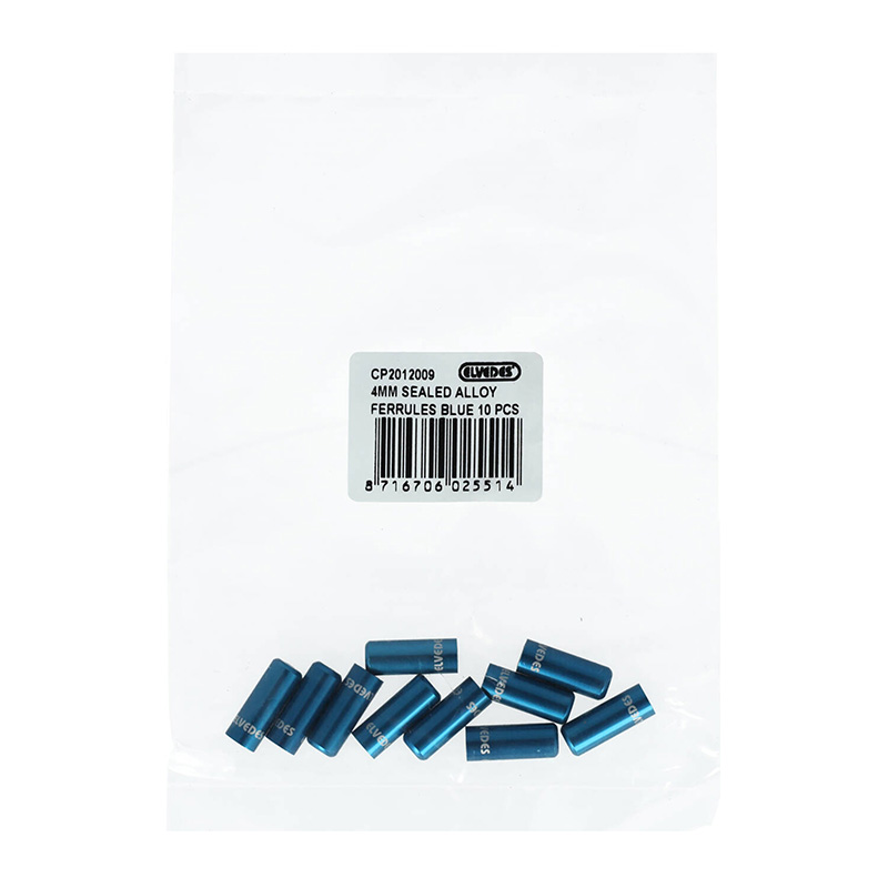 Embout de gaine dérailleur 4,3 mm alu bleu étanche Elvedes (lot de 10) - vue 3