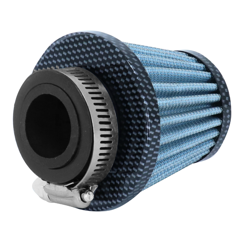 Filtre à air Replay KN Middle FD carbone-bleu fixation droite diam 35-28 - vue 2