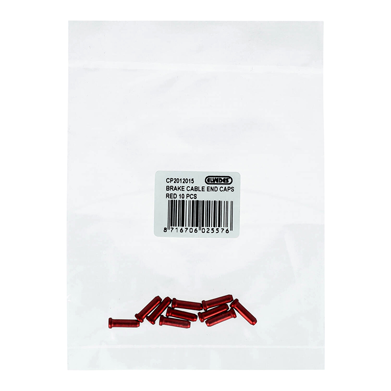 Embout de câble dérailleur-frein Elvedes 2,3 mm aluminium rouge (lot de 10) - vue 3