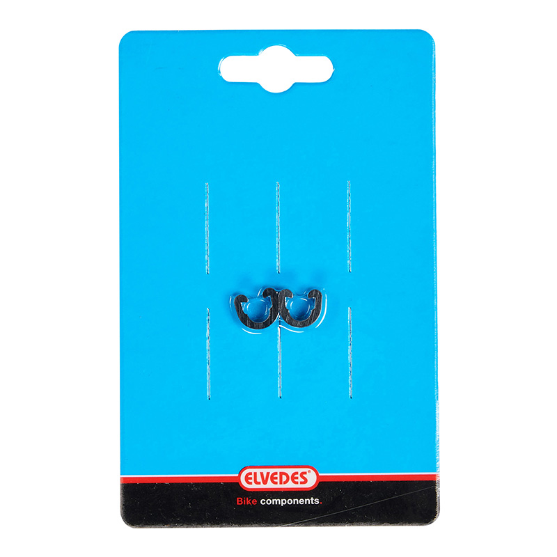 Attache gaine frein-dérailleur Elvedes fixation sur cadre noir 5 mm (vendu par 2) - vue 2