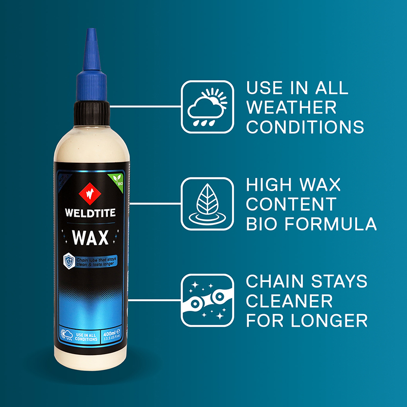 Lubrifiant chaîne vélo Weldtite Wax - Cire sèche biodégradable toutes conditions 400 ml - vue 5