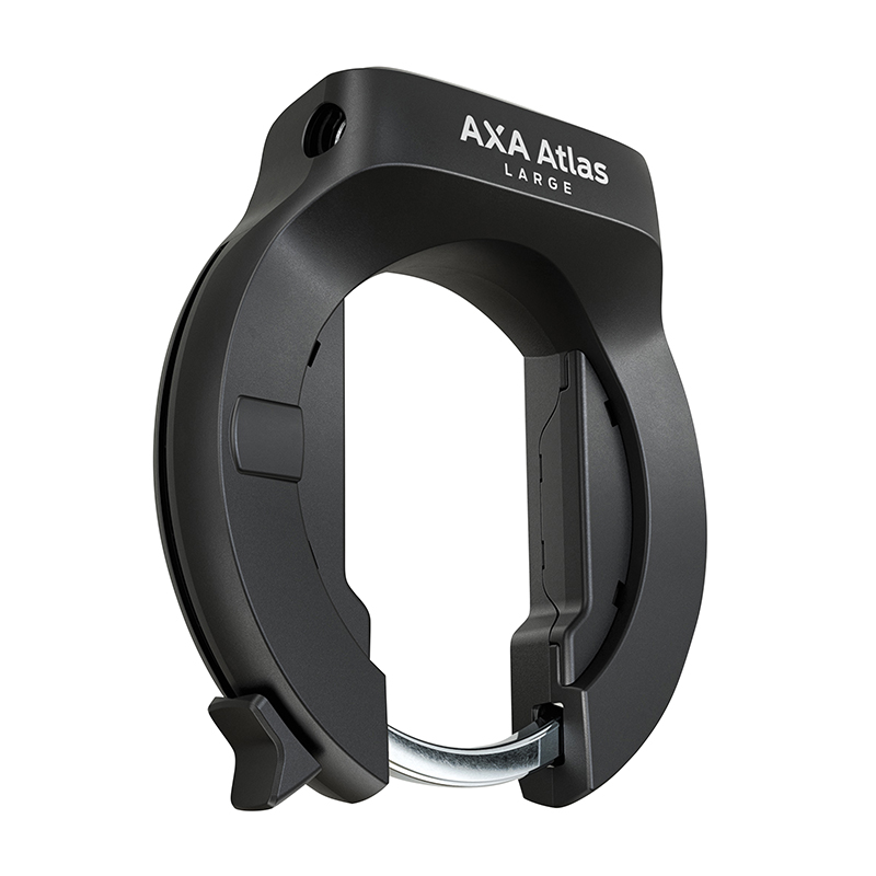 Antivol vélo fer à cheval AXA Atlas Large noir avec fixation (83,5 - 95 mm, écart pneu 58 mm, clé rétractable, sécurité niveau 14-15) - vue 3
