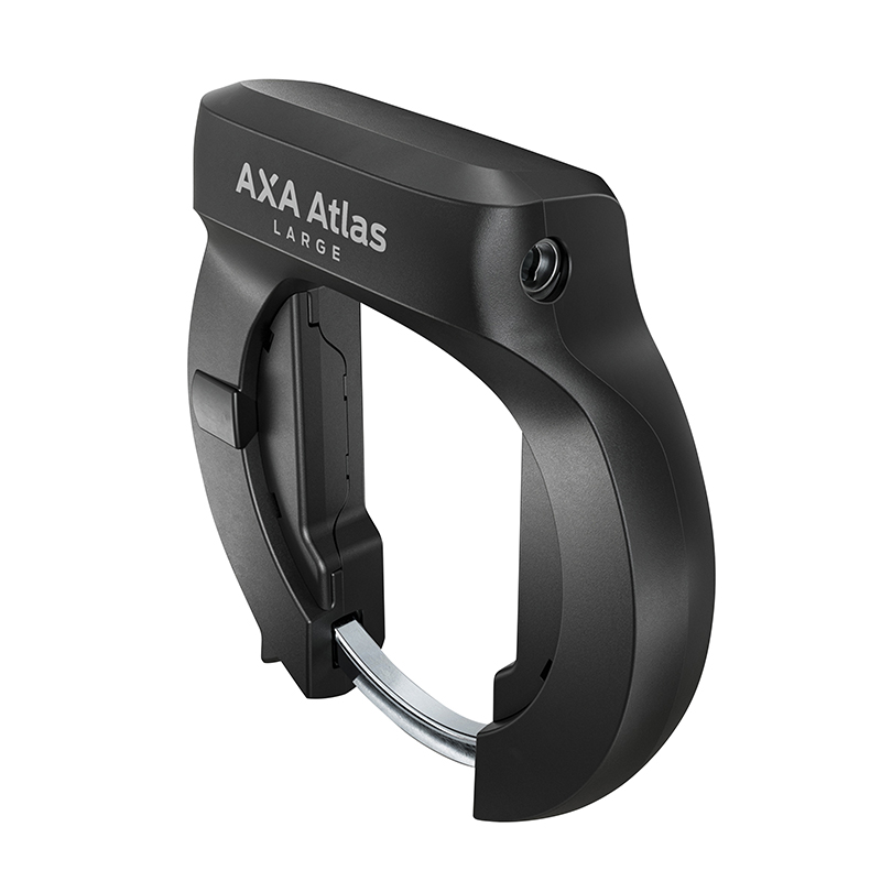 Antivol vélo fer à cheval AXA Atlas Large noir avec fixation (83,5 - 95 mm, écart pneu 58 mm, clé rétractable, sécurité niveau 14-15) - vue 4