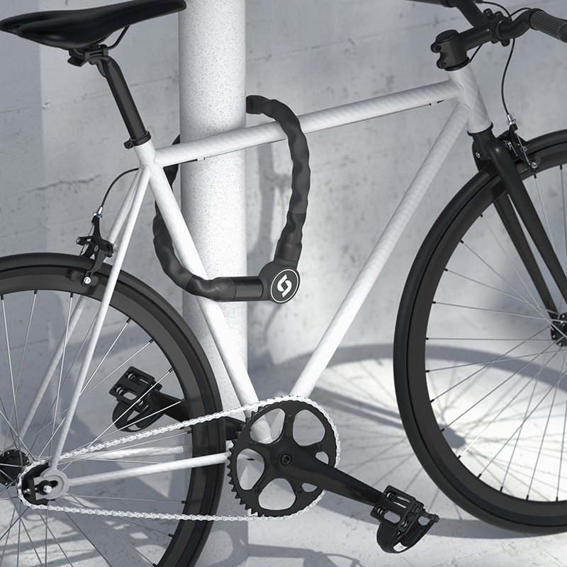 Antivol chaîne vélo Serea Bold diam 8 MM longueur 125 CM noir NFC niveau sécurité 13-15 - vue 4