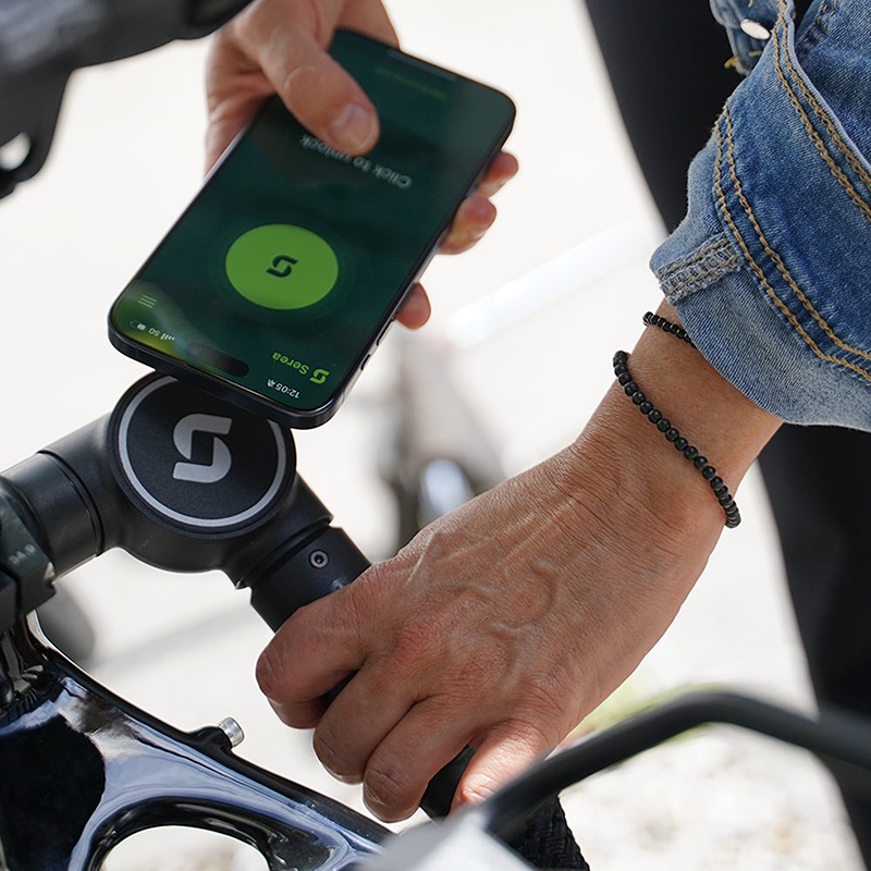 Antivol chaîne vélo Serea Swift diamètre 6 mm longueur 100 cm noir NFC sans batterie niveau sécurité 9-15 - vue 2