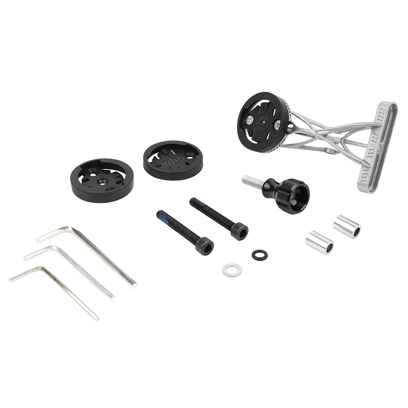 Support GPS titane fixation potence universelle route VTT - Compatible Garmin Bryton Wahoo - vue 3