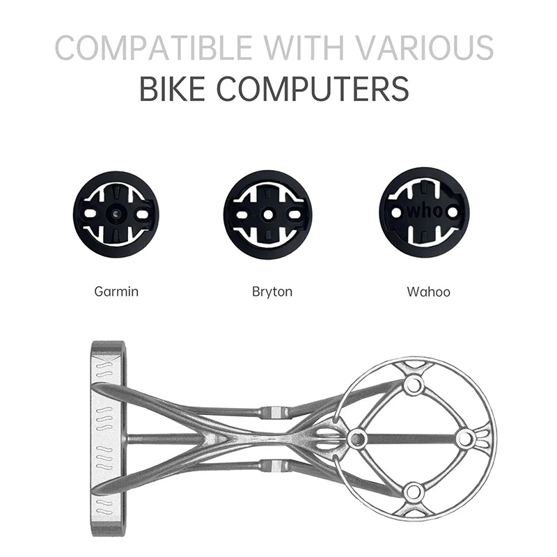 Support GPS titane fixation potence universelle route VTT - Compatible Garmin Bryton Wahoo - vue 4
