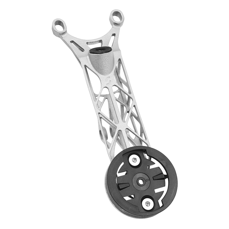 Support GPS-compteur-éclairage 3D titane fixation cintre combo Big Rock generation 2 compatible Garmin 1050 - Newton - vue 2