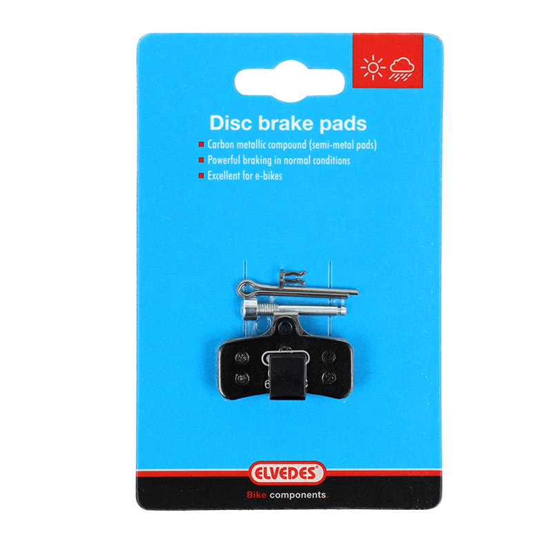 Plaquettes de frein VTT Elvedes semi-métalliques medium compatibles Shimano XTR M9120 XT M8120-M8020 SLX M7120 Saint M820-M640-810 Zee M640 MT520 - vue 5