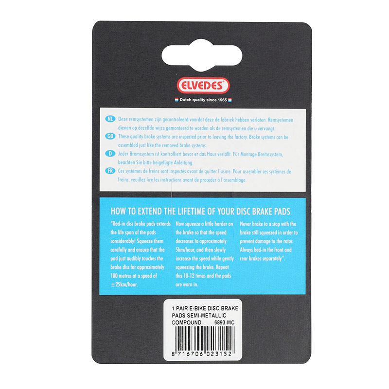 Plaquettes de frein VTT Formula Mega The One R1 RX C1 Elvedes Medium semi-métal - vue 6