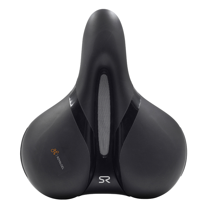 Selle Royal Respiro Stracciatella Loisir Gel Confort Max Relaxed avec protection latérale et élastomère noir 256x227mm 771g - vue 2