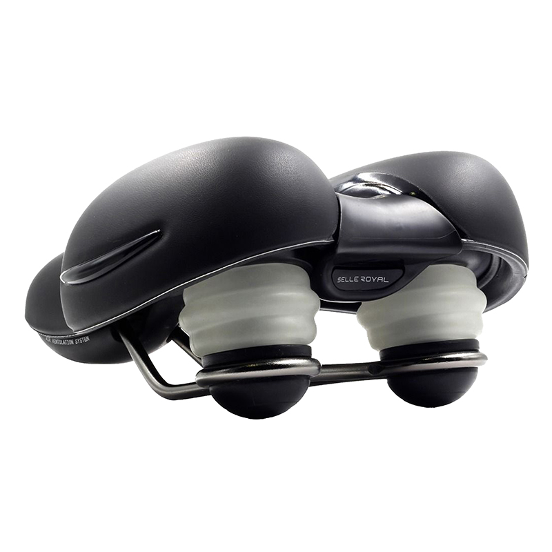 Selle Royal Respiro Stracciatella Loisir Gel Confort Max Relaxed avec protection latérale et élastomère noir 256x227mm 771g - vue 3