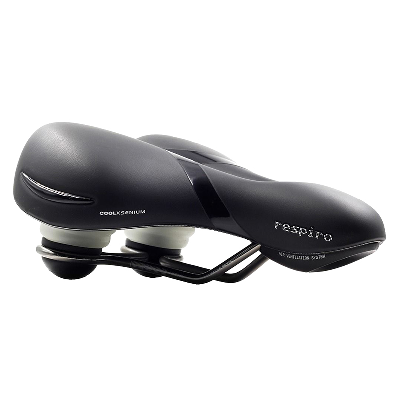 Selle Royal Respiro Stracciatella Loisir Gel Confort Max Relaxed avec protection latérale et élastomère noir 256x227mm 771g - vue 4
