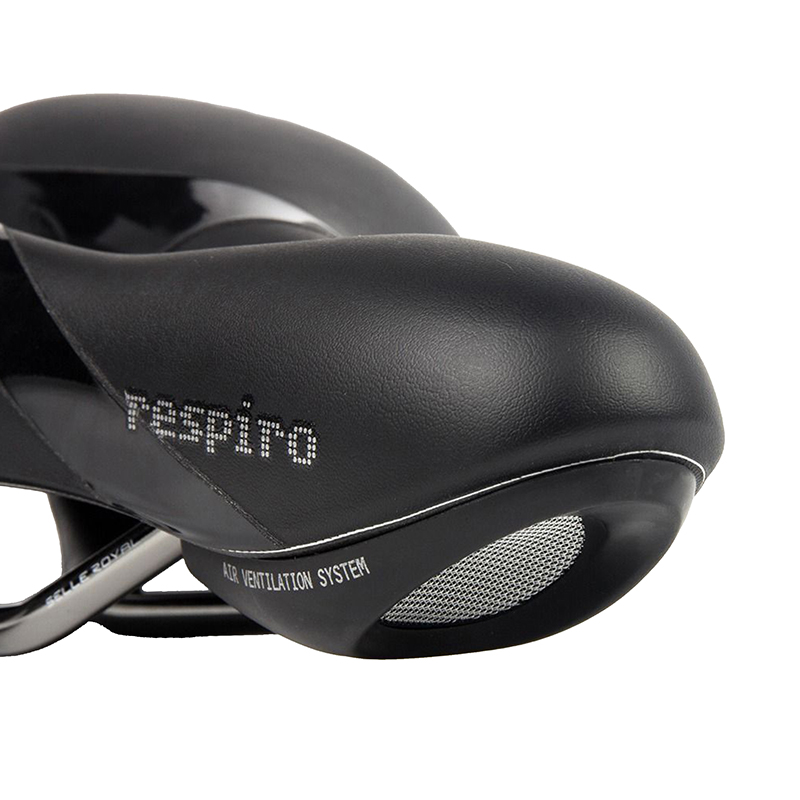 Selle Royal Respiro Stracciatella Loisir Gel Confort Max Relaxed avec protection latérale et élastomère noir 256x227mm 771g - vue 6